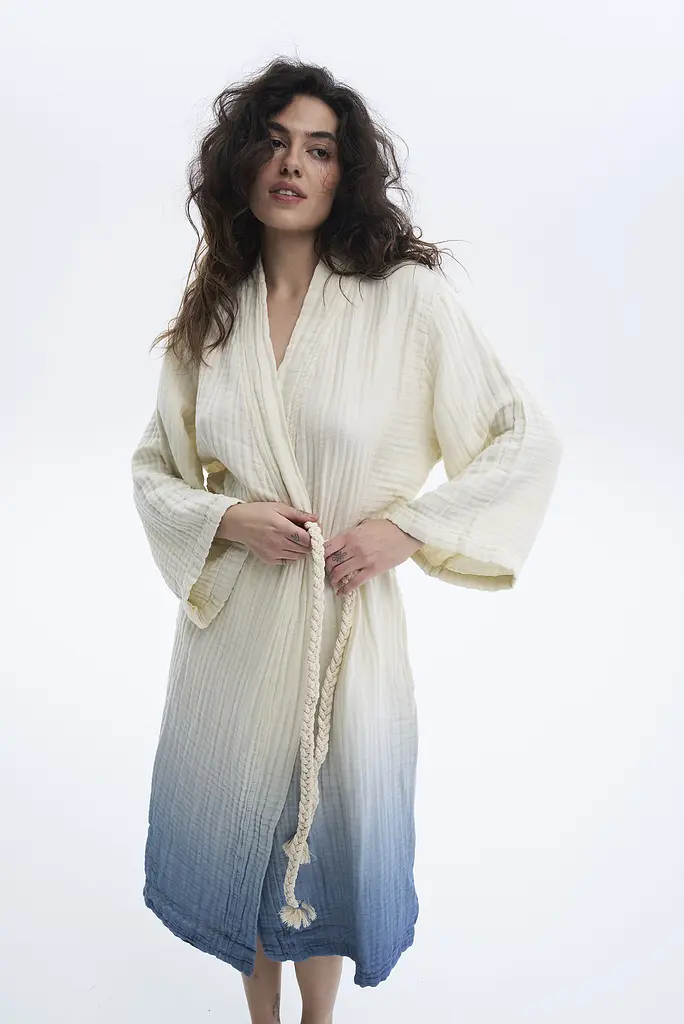 Халат Lotus Home - Nitra muslin denim L/XL - фото 4