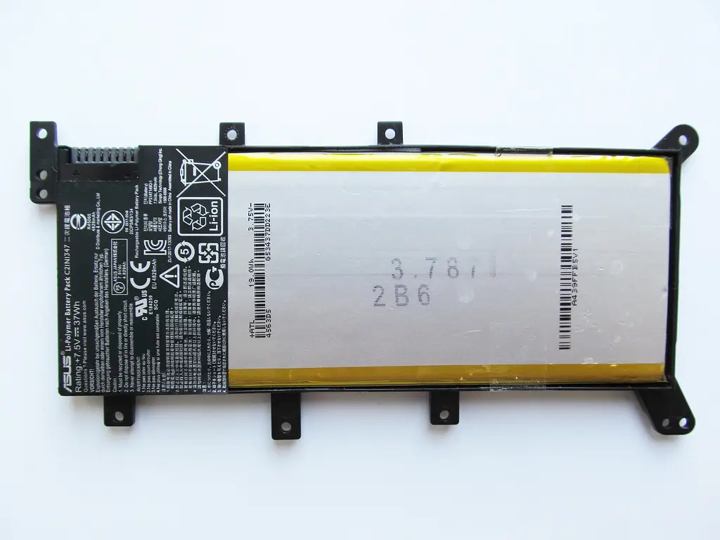 Акумулятор для ноутбука Asus X555 C21N1347, 4775 mAh (37Wh), 4cell, 7.6V, Li-Pol, чорний - фото 4
