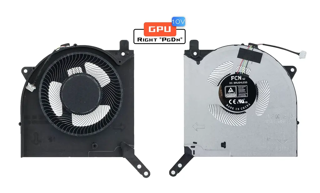 Вентилятор 10V Lenovo кулер для моделей ноутбука Legion 5 Pro-16ACH6H 82JQ (GPU Fan) DFSAL12E164860, 10V, 4pin