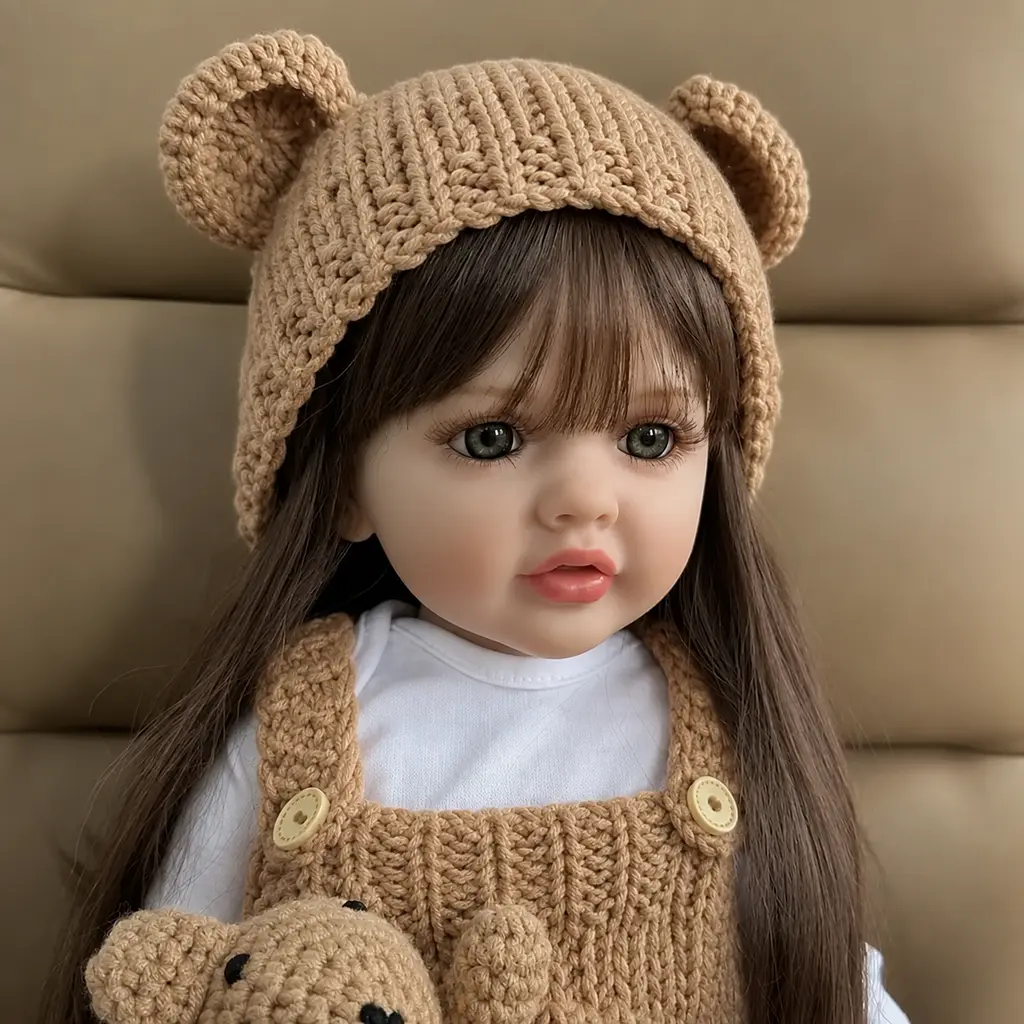 Реалістична Кукла Реборн 55 см повністю вінілова Doll Reborn Baby К0100226 - фото 2