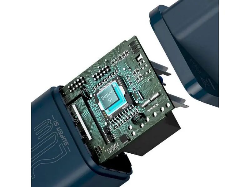 Мережевий зарядний пристрій BASEUS Super Si Quick Charger Type-C 20 W Blue (CCSUP-B03) - фото 5