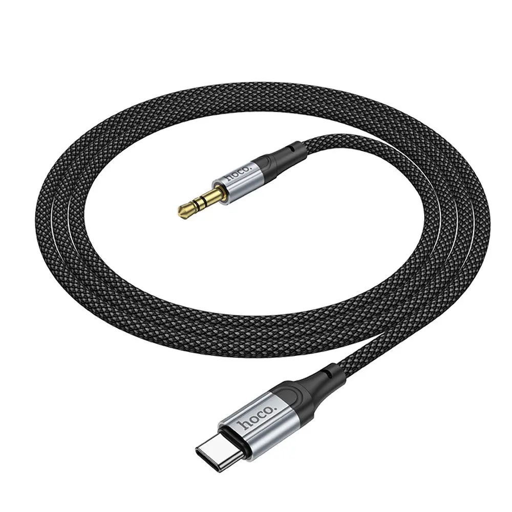 AUX кабель Hoco UPA26 Type-C to Jack 3.5 1 м чорний - фото 6