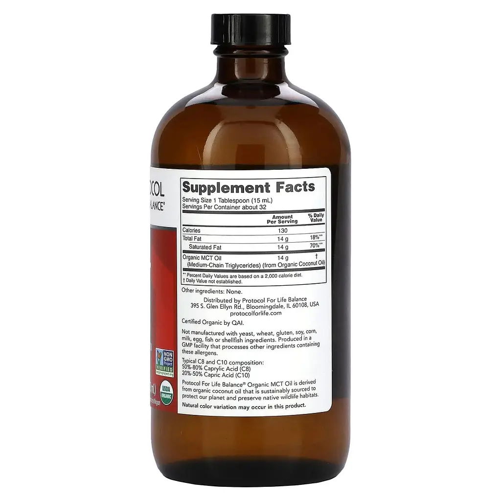 Олія MCT Protocol for Life Balance Organic MCT Oil 473 мл - фото 2