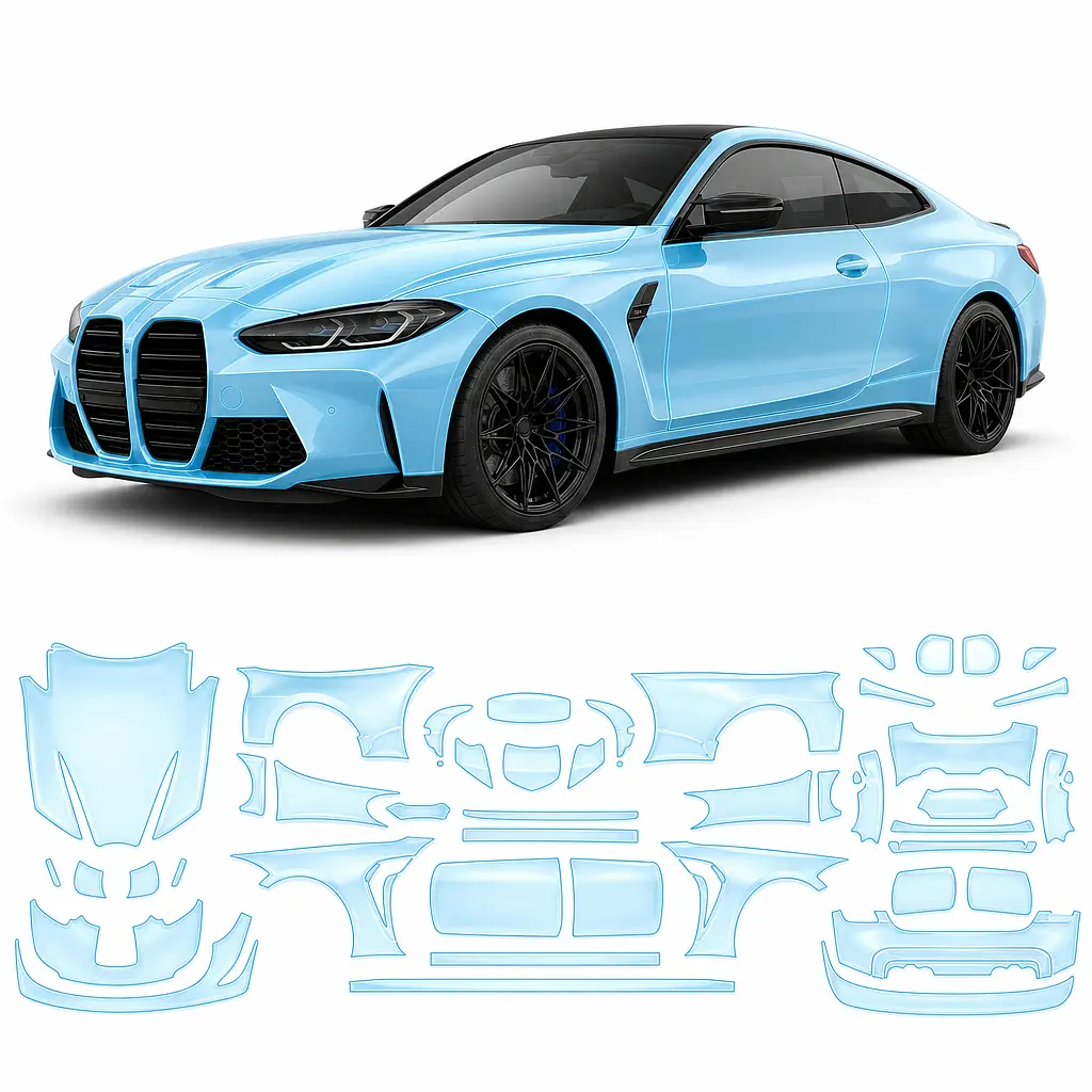 Антигравійна захисна бронеплівка за лекалами для BMW M4 G82/G83 2020-2024 - повний кузов