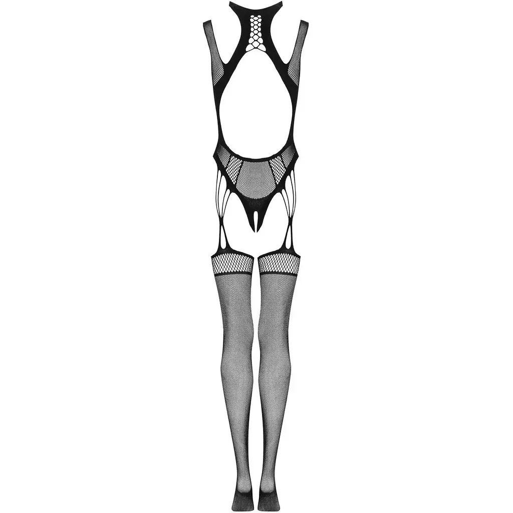 Ажурний бодістокінг з отворами Obsessive Bodystocking G327 Black S/M/L, чорний - фото 6