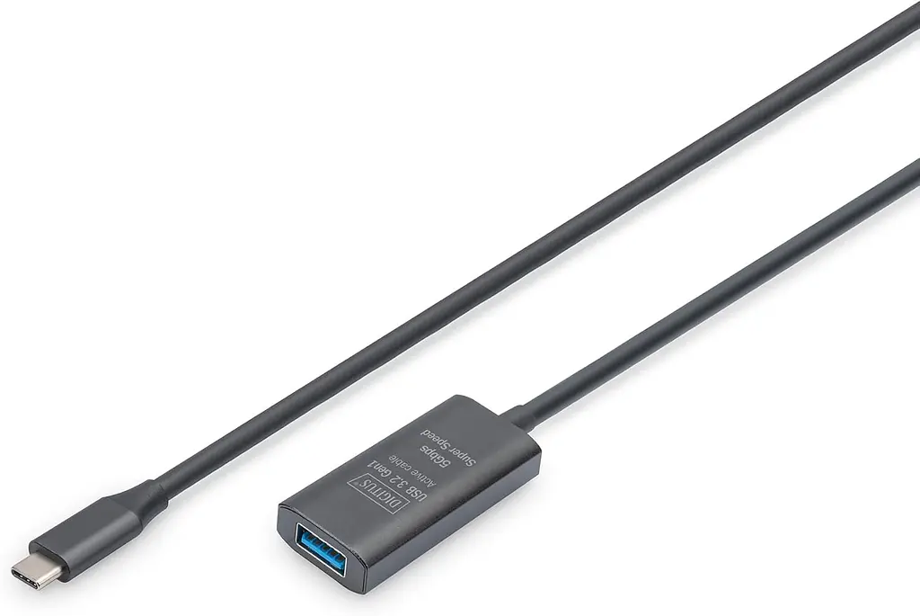 Удлинитель Digitus USB 3.2 Gen1 Active Cable 5G, C/M-A/F, 5м, черный teh0013631 - фото 2