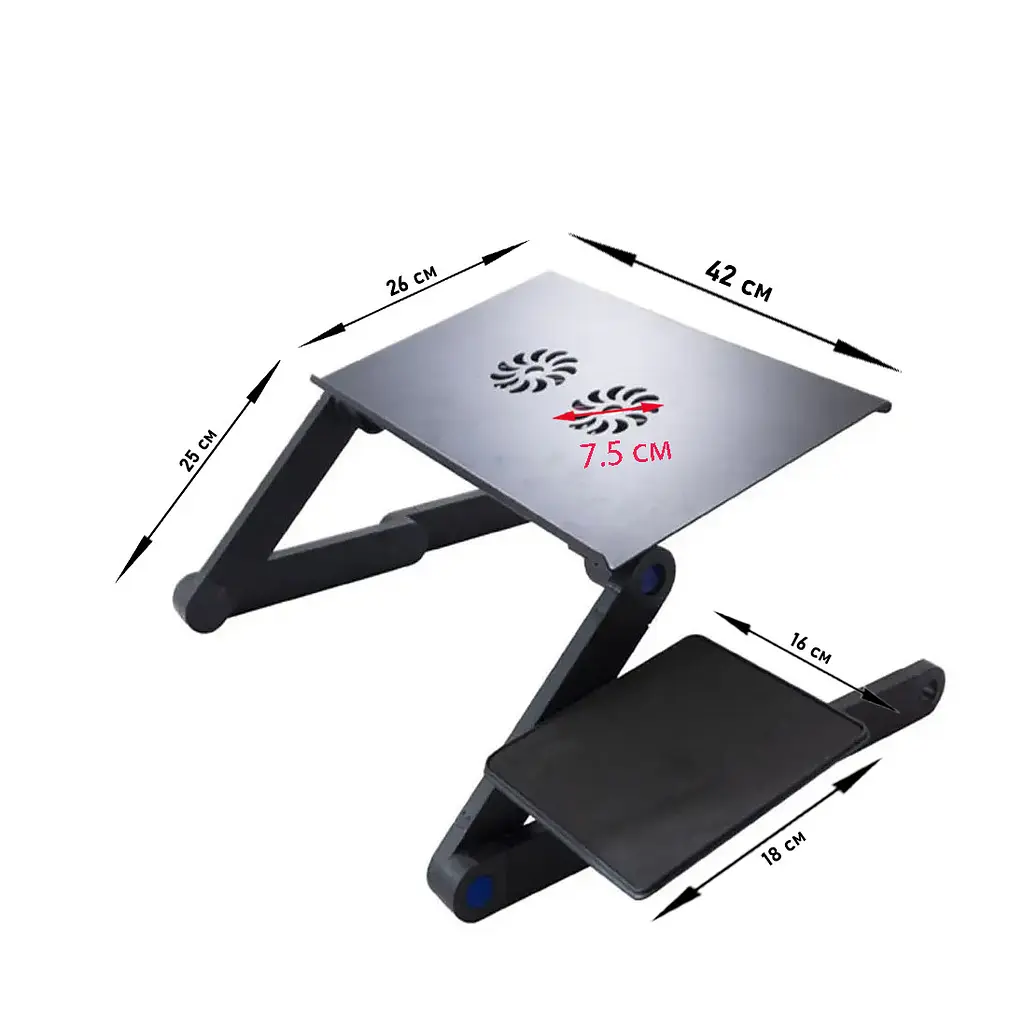 Столик для ноутбука з охолодженням підставка для ноутбука з кулерами Laptop Desk T8 42х26см - фото 8