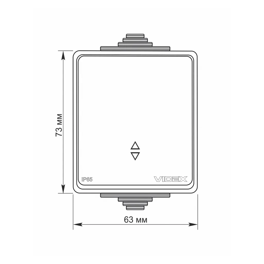 Перемикач Videx BINERA IP65 зовнішній 1кл прохідний (BINERA IP65 наружный 1кл проходной) - фото 4