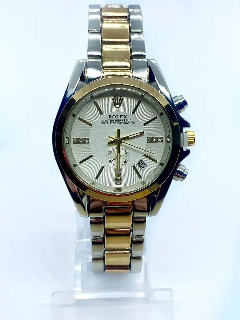 Наручний годинник жіночий No Brand Rolex Золотисто-срібний (IBW900SYO) - фото 2