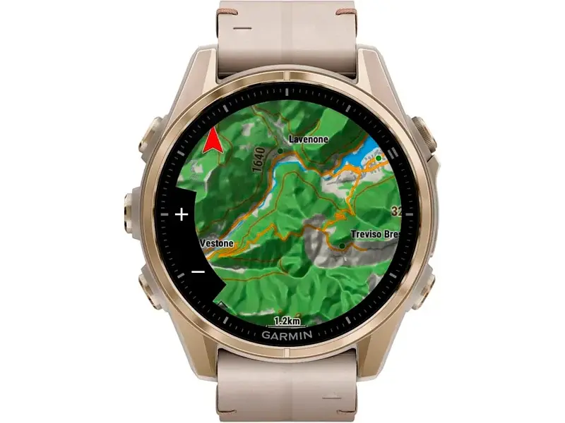 Спортивний годинник Garmin Fenix 8 43mm AMOLED Sapphire Soft Gold with Limestone Leather Band (010-02903-40) - фото 4