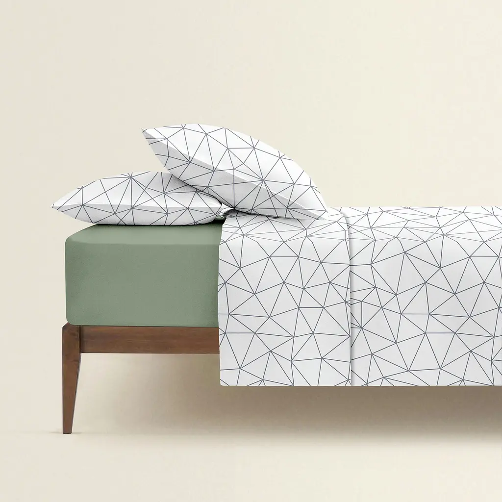 Комплект постільної білизни Cosas Shadow lines c3 CS1 Євро білий (ShadowLines_El180x30-109Meditative_200) - фото 2