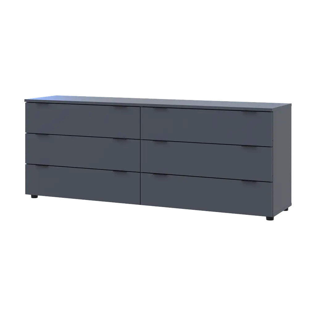 Комод Doros Рон 9 Графіт 6 Шухлядок 160х38х62 (41516176)