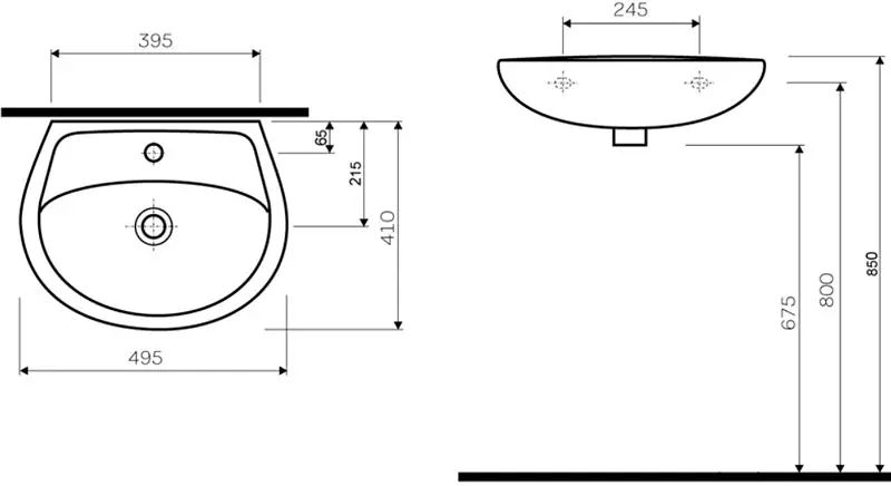 Раковина Kolo Idol 50x41 M1115000U - фото 2