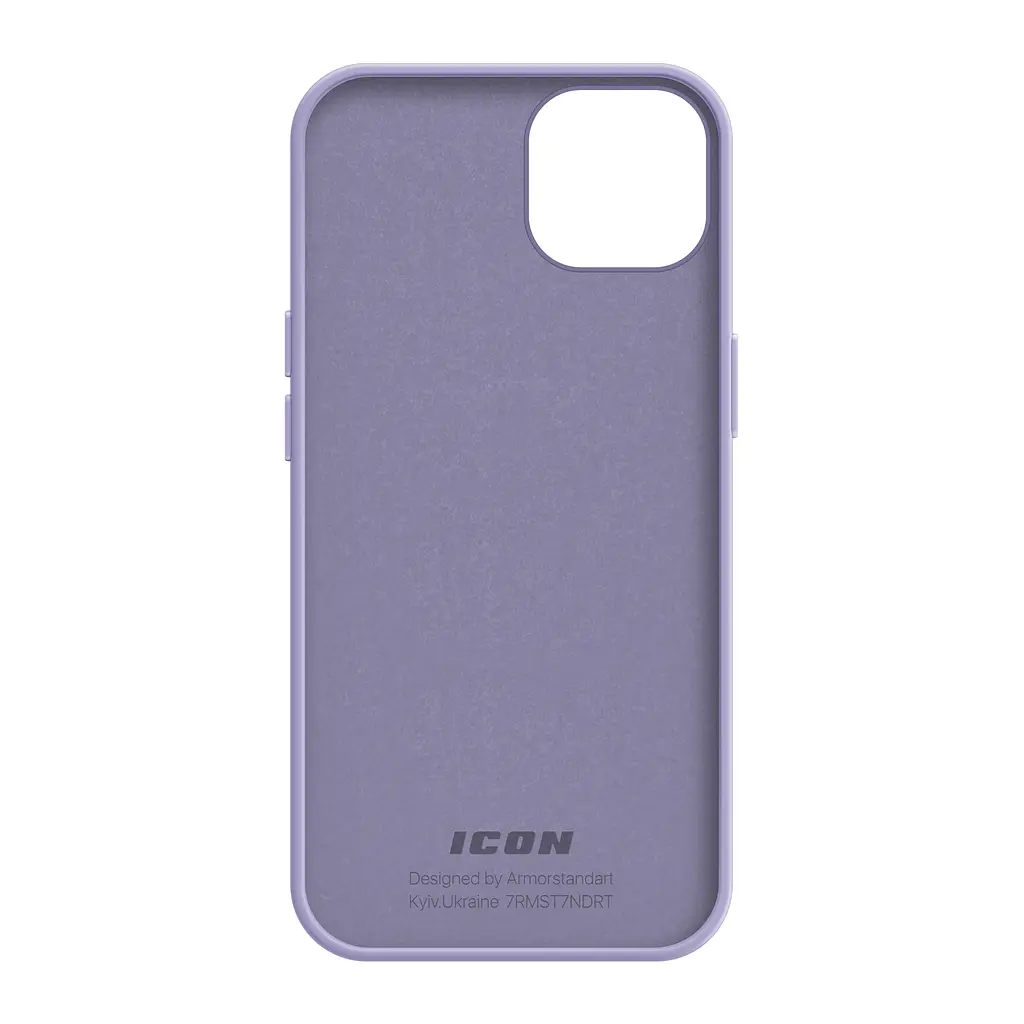 Силиконовый чехол для Apple iPhone 14, ICON2 Case, фиолетовый, противоударный, панель, защита всего корпуса, матовая поверхность Soft Touch, выступает над дисплеем, совместим с защитными стеклами и пленками, с микрофиброй, ArmorStandart (ARM63590) - фото 2