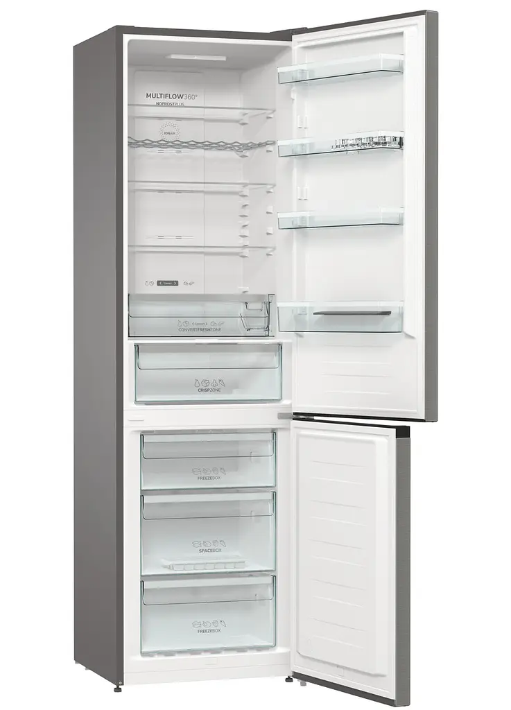 Холодильник з нижньою морозильною камерою Gorenje 200х60х60см 2 двері 235(96) л А++ Total NF (NRK6202AXL4) - фото 6