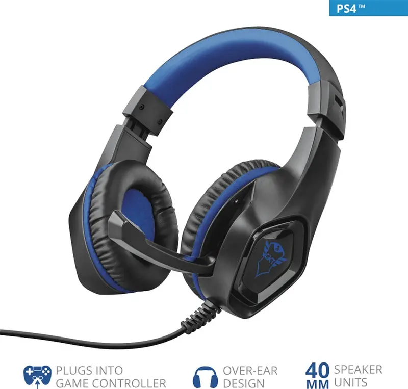 Гарнитура игровая Trust GXT 404B Rana Gaming Headset for PS4 3.5 мм BLUE (23309_Trust) - фото 3
