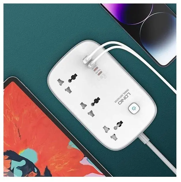 Мережевий продовжувач LDNIO SC3416, 65W 5A 2 м - фото 2