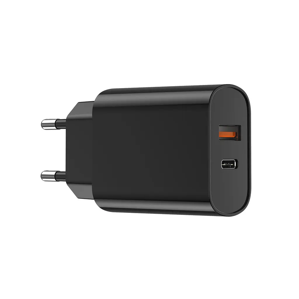 Сетевое зарядное устройство для Wiwu Wi-U002 Type C PD+QC Charger EU Plug Черный - фото 2