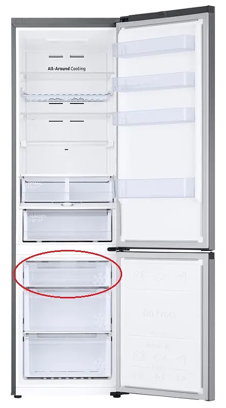 Верхний контейнер (ящик) для морозилки холодильника Samsung RB34, RB36, RB3, DA97-21134A 464x360x129 мм - фото 4