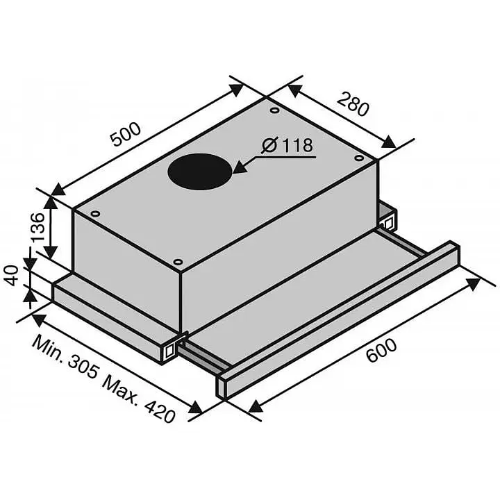 Вытяжка Ventolux Garda 60 WH (750) SMD LED - фото 6