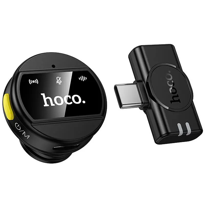 Петличний бездротовий мікрофон Hoco L21 Charm Type-C Black - фото 3
