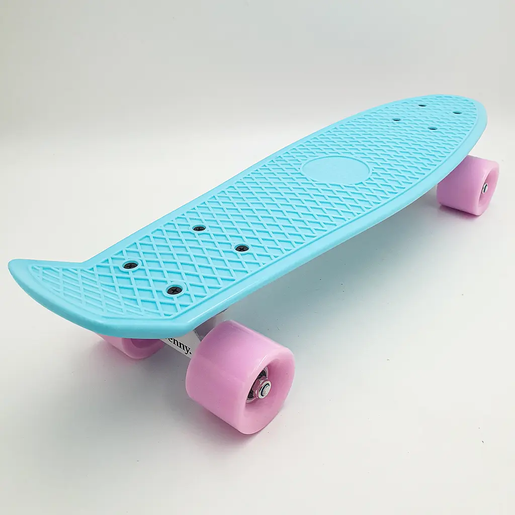 Пенні борд скейт 55х15см до 80кг ABEC 7 матові колеса скейтборд Penny Board Pastel Series бірюзовий - фото 2