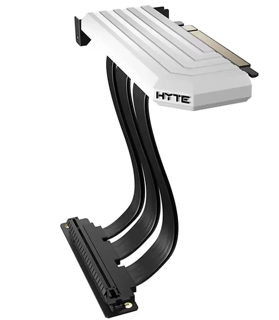 Райзер Hyte PCIE40 4.0 Luxury Riser Cable 200mm White - фото 3