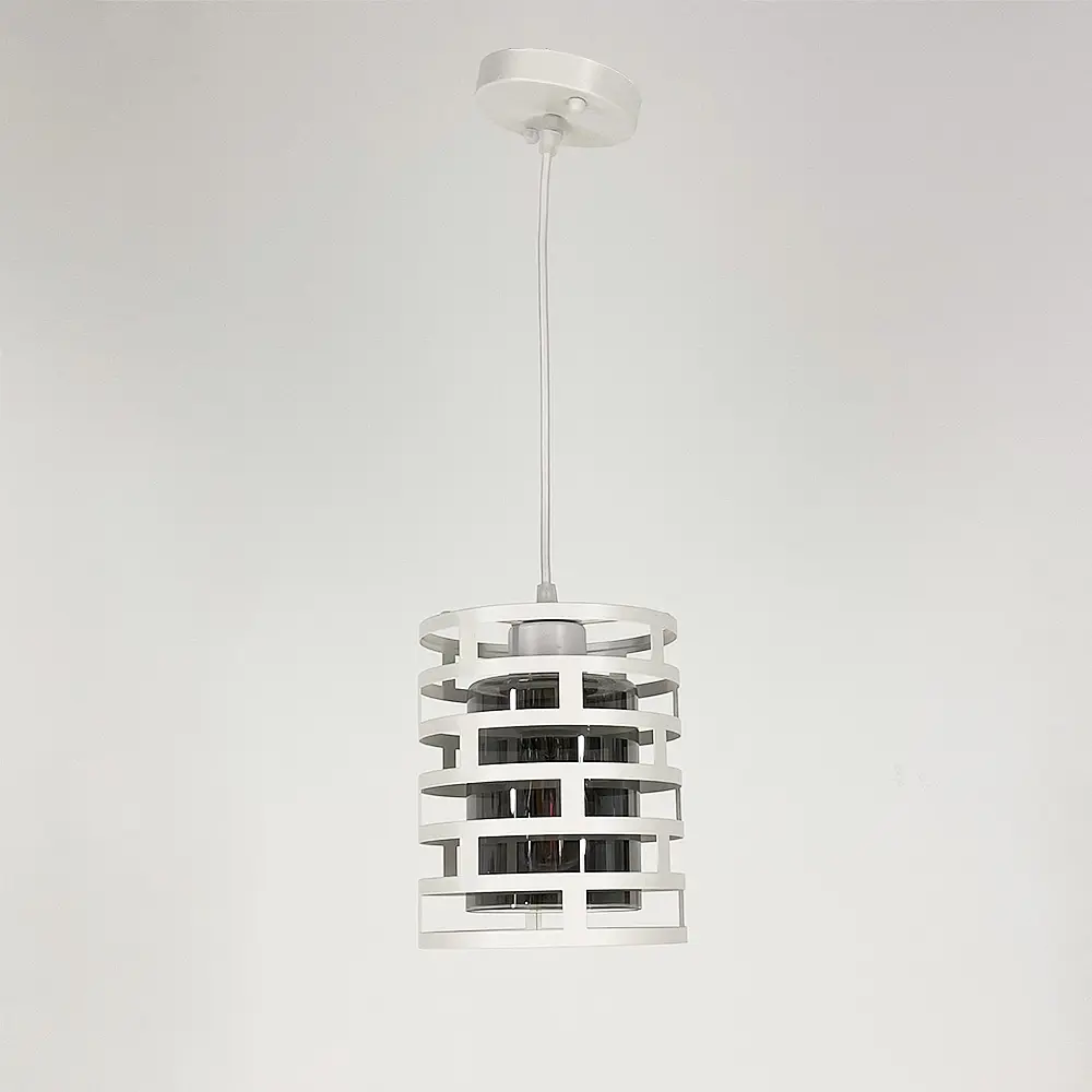 Підвіс в стилі LOFT у білому корпусі із графітовим плафоном Line.F 12728/1 WT+GR - фото 8