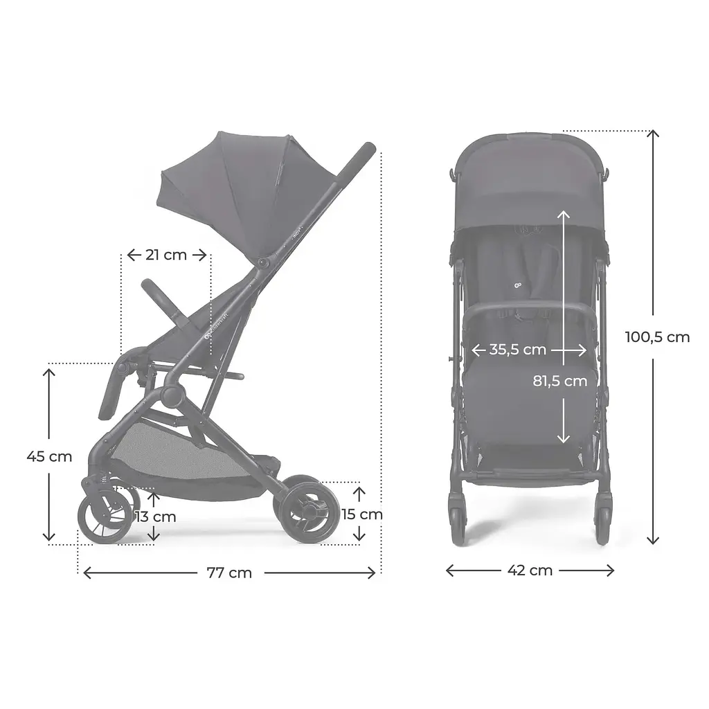 Прогулянкова коляска Kinderkraft Indy 3 Coal Black (KSINDY03BLK0000) - фото 9