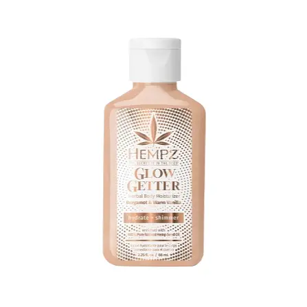 Молочко для тіла з шиммером "Бергамот та Тепла Ваніль" Glow Getter Shimmer Herbal Body Moisturizer Bergamot & Warm Vanilla Hempz 66 мл (8104-02)