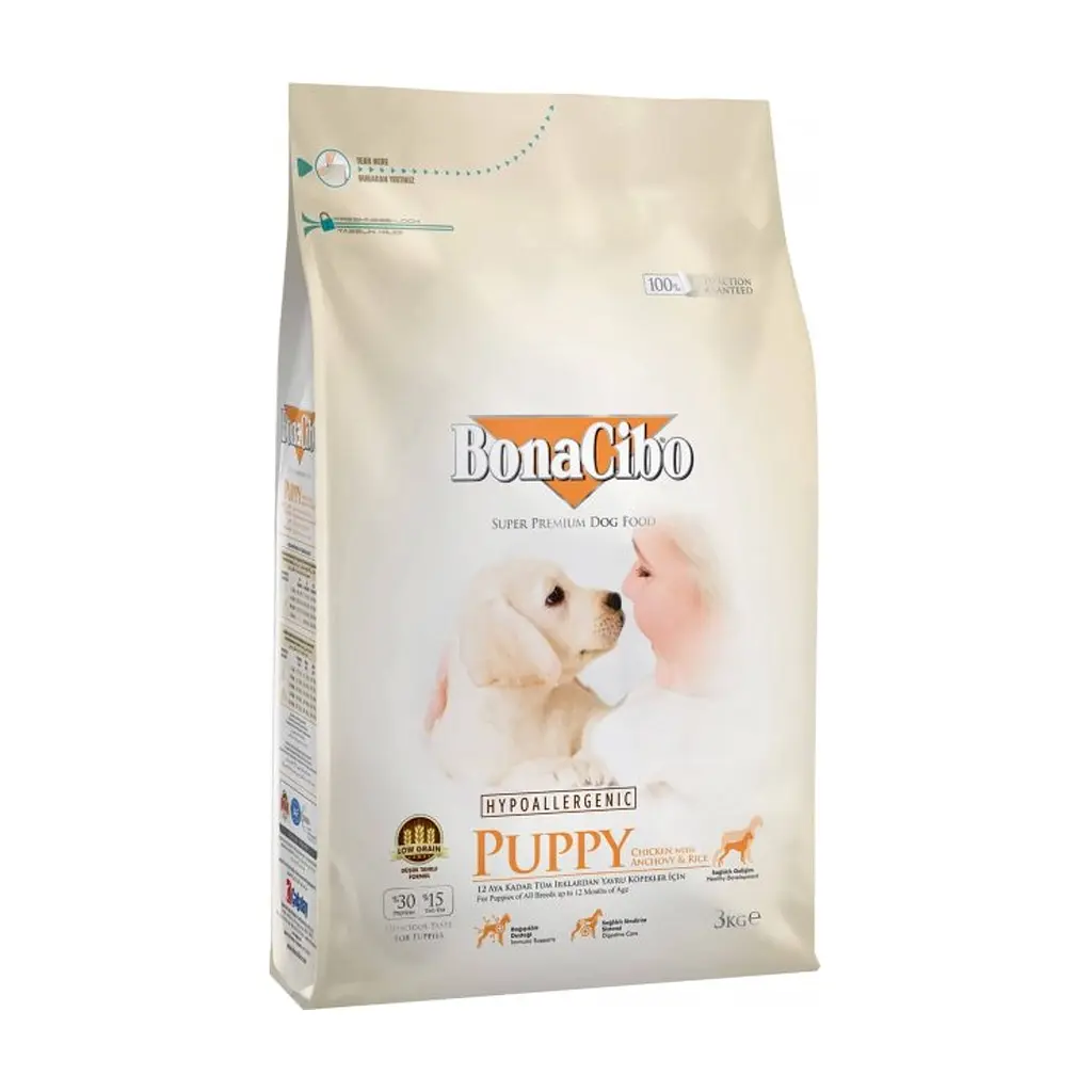 Сухий корм для собак BonaCibo Puppy Chicken&Rice with Anchovy 3 кг (BC406106)