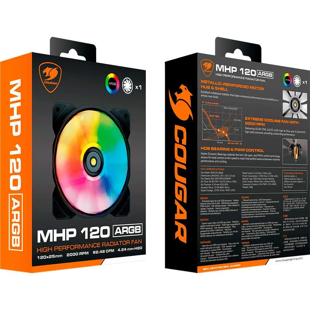 Вентилятор Cougar MHP 120 ARGB (MHP 120 ARGB) - фото 4