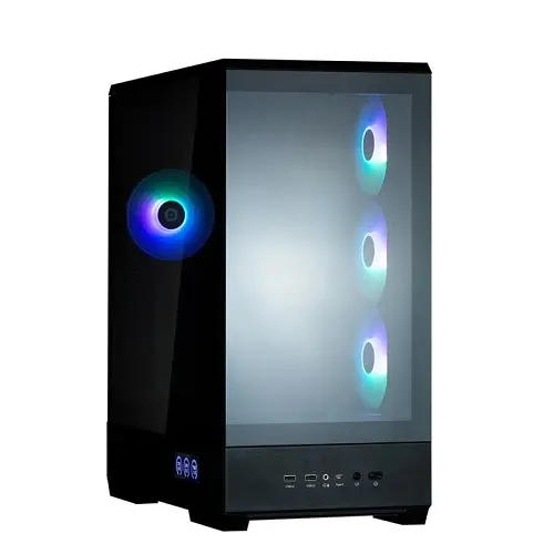 Корпус Zalman P50 DS, Black, Mid Tower, без БЖ, для ATX / Micro ATX / Mini ITX, 1xType-C / 2xUSB 3.0, макс. CPU - 178 мм / VGA - 435 мм, 4x120 мм ARGB, бічна та передня панелі із загартованого скла, LCD екран (CPU / GPU / Time) - фото 5