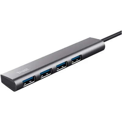 Концентратор Halyx Type-C to 4-Port USB-A 3.2 Grey Trust (24948_TRUST) - фото 5