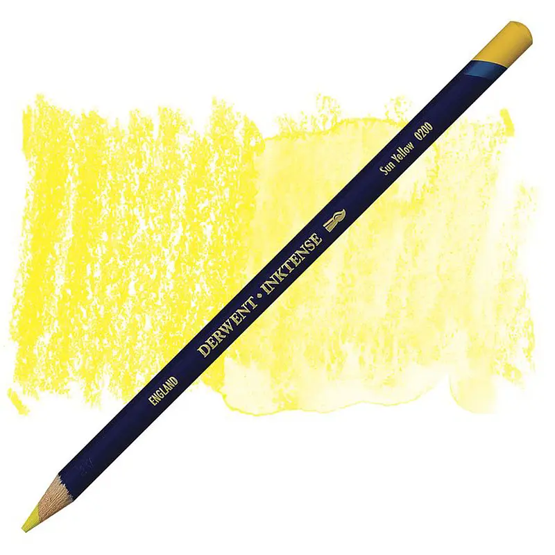 Олівець чорнильний Inktense (0200), Жовтий сонячний, Derwent
