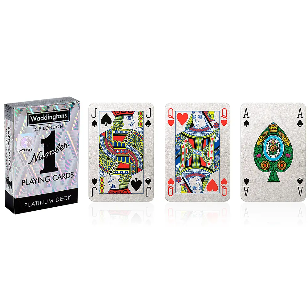 Игральные карты WADDINGTONS No.1 Playing Cards - Platinum - фото 4
