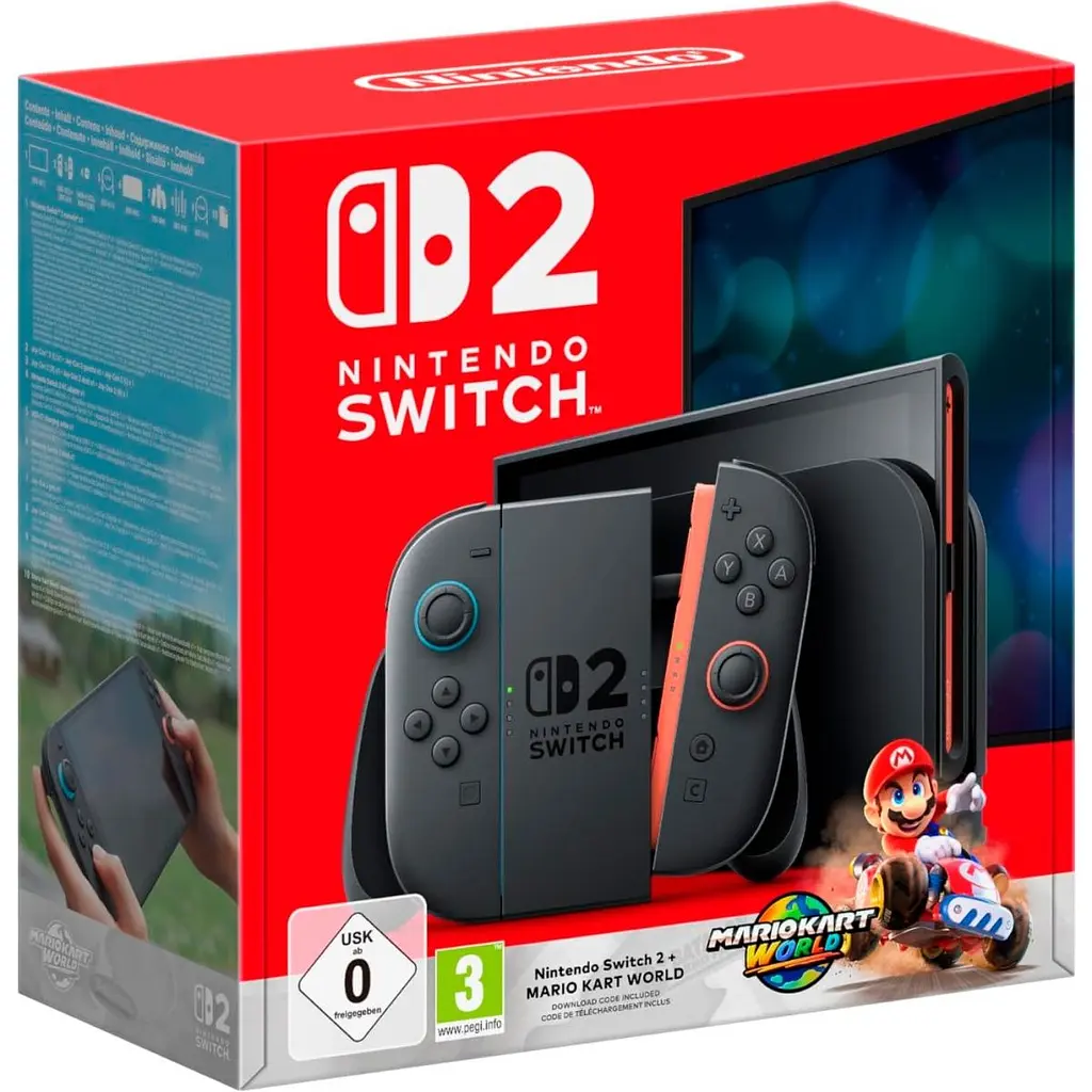 Портативна ігрова консоль Nintendo Switch 2 Black Mario Kart World Bundle (0045496321529) [136133] - фото 9