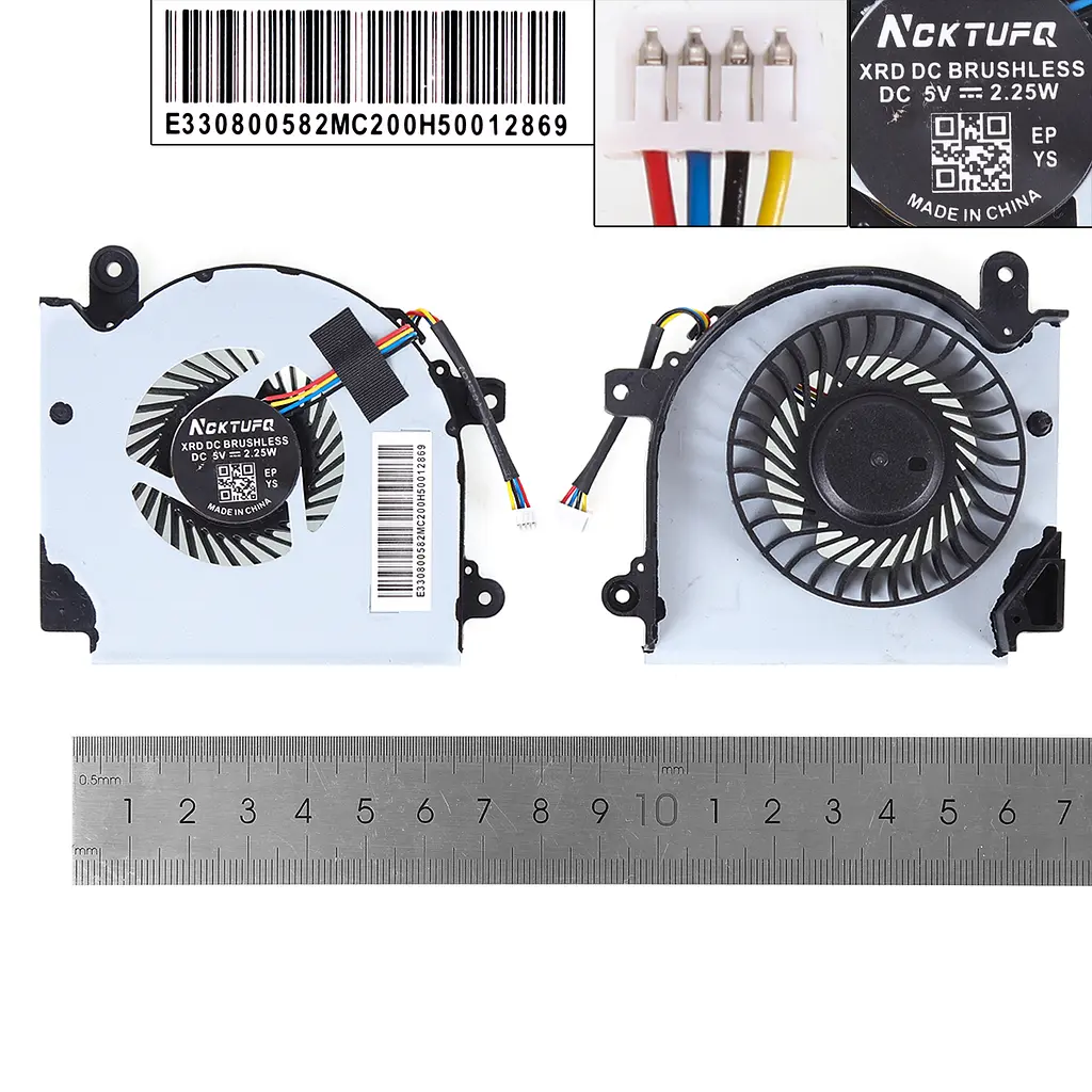 Вентилятор для MSI GF75 MS-17F1 MS-17F2 MS-17F4 MS-17F5 series, (для GPU, PAAD06015SL-N416, Аналог) - фото 3