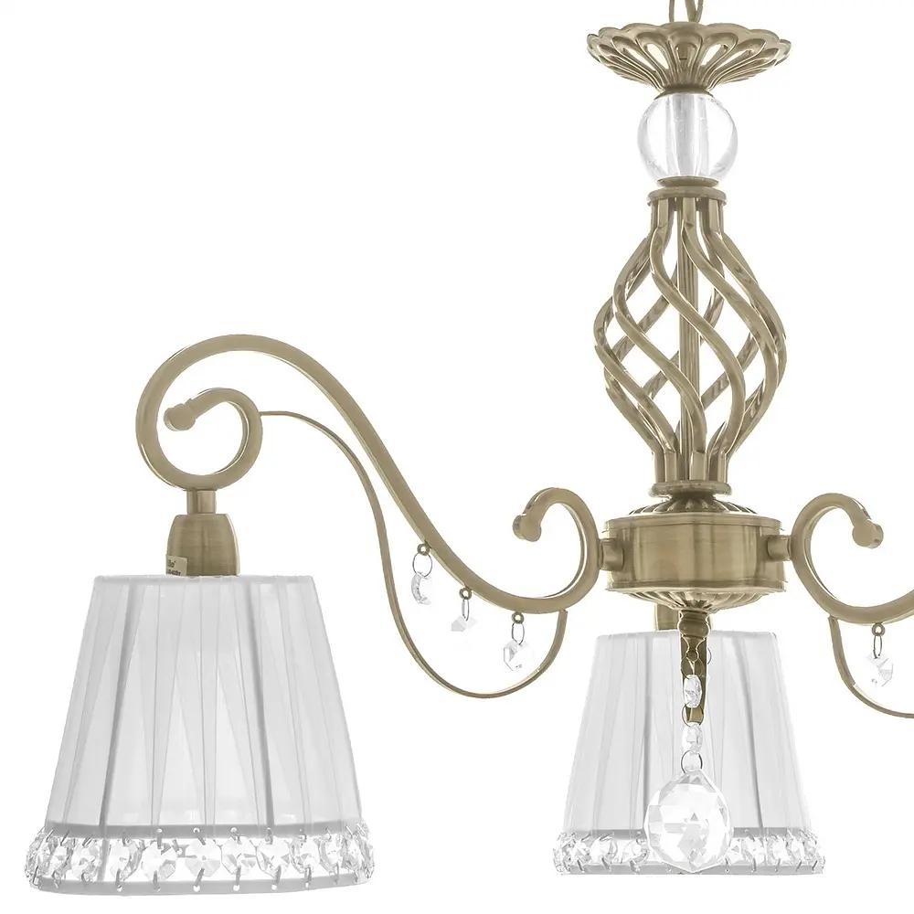 Люстра подвесная Brille с абажуром классическая E14 40W BZ (BKL-598S/3) - фото 2