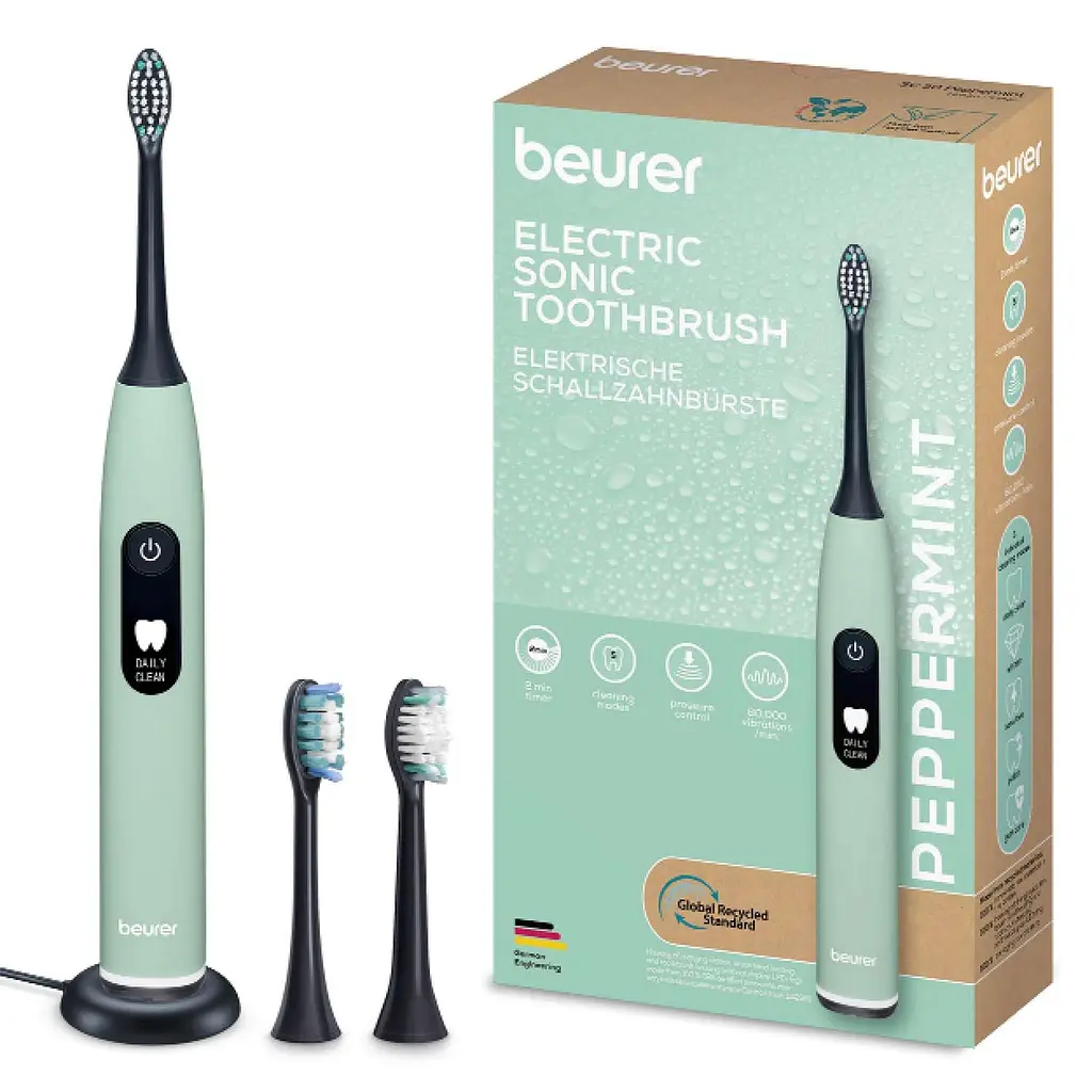 Beurer Щітка зубна електр. Beurer, Peppermint GP, 80т. колів/хв, насадок-2, 5 режимів, м'ятний - фото 7