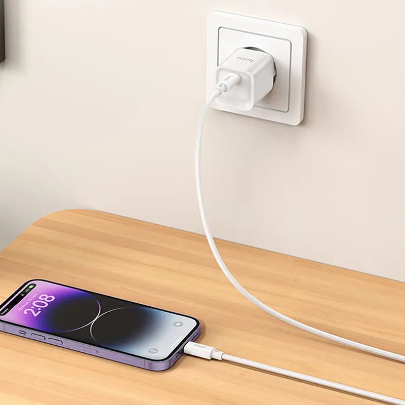 СЗУ Hoco C146A Charm PD20W (1USB-C) + кабель Type-C to Type-C - фото 8