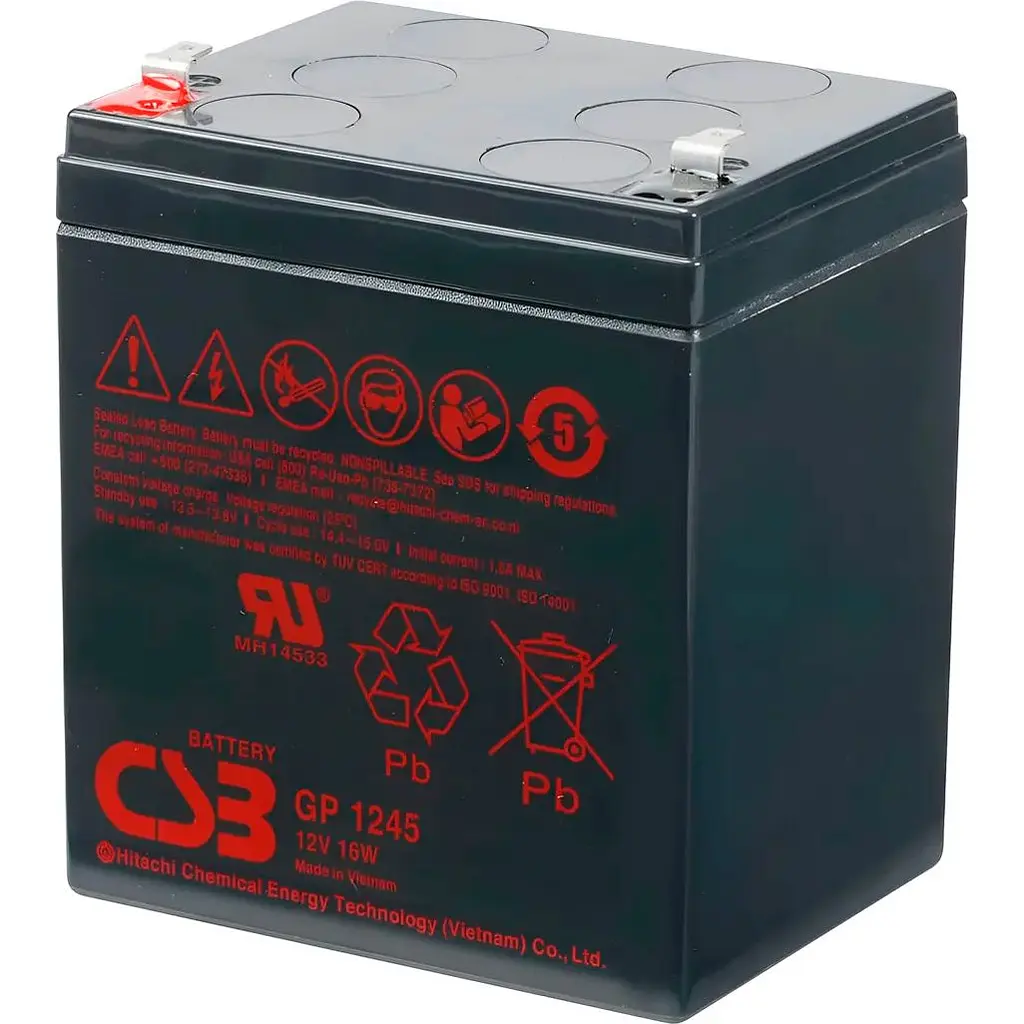 Аккумулятор CSB AGM 12V (12V/4.5Ah/54Wh) (GP1245) [112287] - фото 3