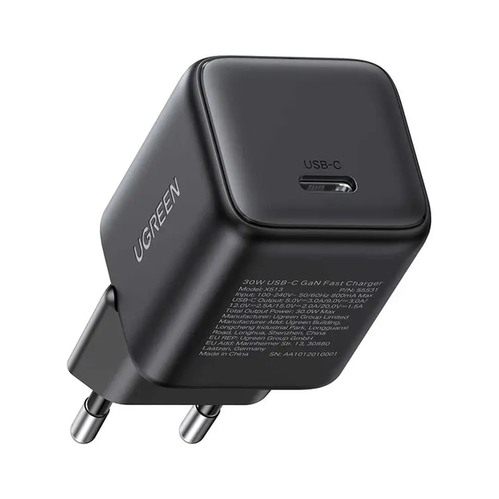 Зарядний пристрій Ugreen USB-C PD 30 Вт GaN (55531)