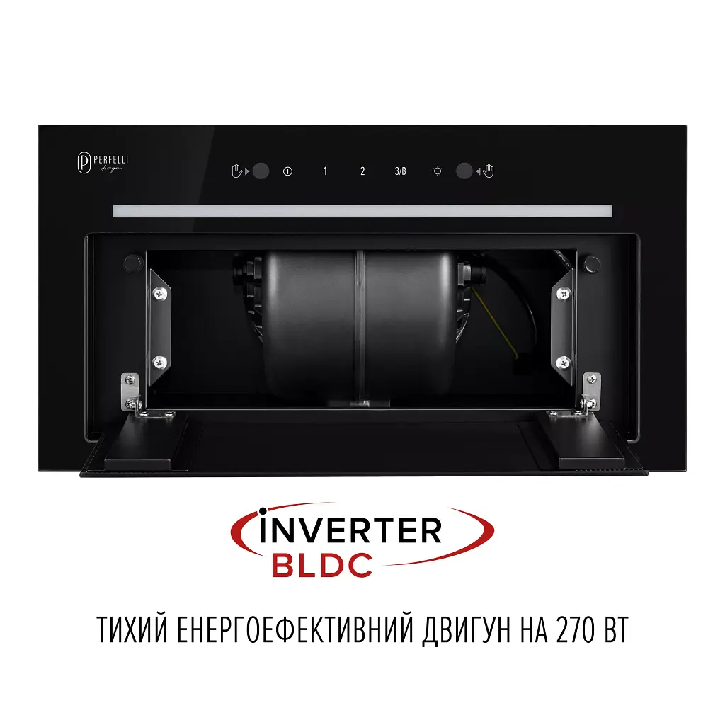 Вытяжка полновстраиваемая Perfelli Design Filini 5 Nero Silenzio - фото 5