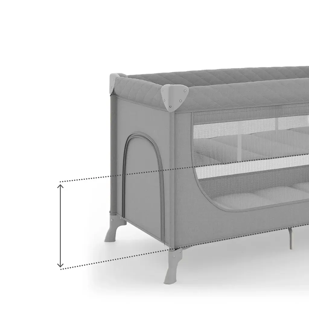Ліжко-манеж з пеленатором Kinderkraft Leody Up Grey (KCLEODUPGRY00AC) - фото 3
