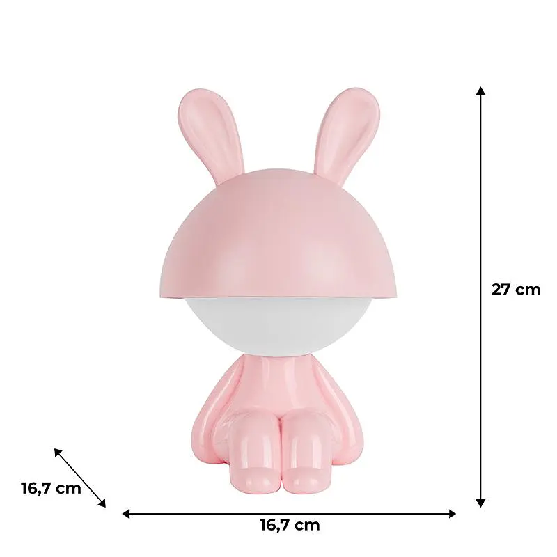 Світильник-нічник Kite LED з акумулятором Cute Bunny рожевий (K25-316-1-2) - фото 5