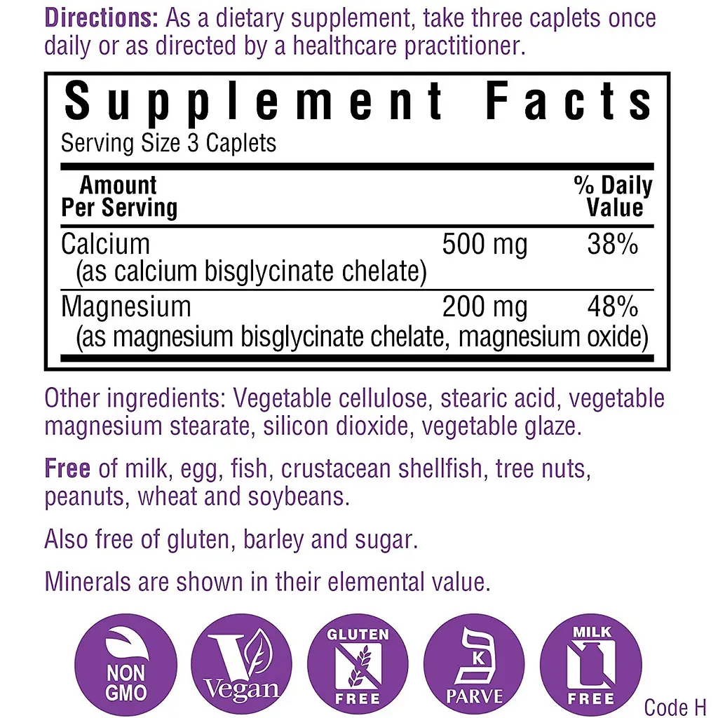 Хелатний Кальцій і Магній Bluebonnet Nutrition Chelated Calcium Magnesium 60 таблеток - фото 3