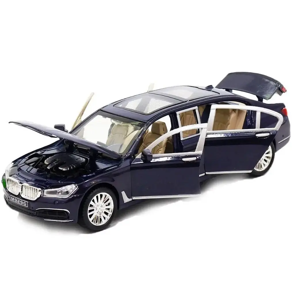 Колекційна металева модель автомобіля АвтоЕксперт BMW 760Li з інерцією, світлом та звуком 1:24 - фото 2
