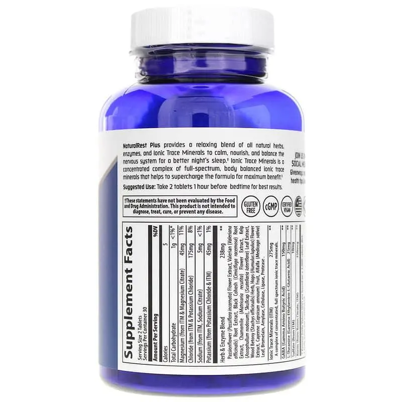 Для покращення сну Trace Minerals Research NaturalRest Plus+ 60 таб - фото 2