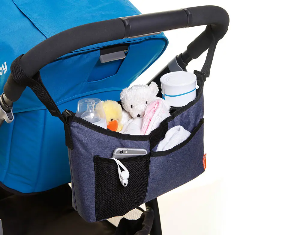 Сумка-органайзер на коляску DreamBaby On-The-Go Blue Denim, синя (F2256) - фото 6